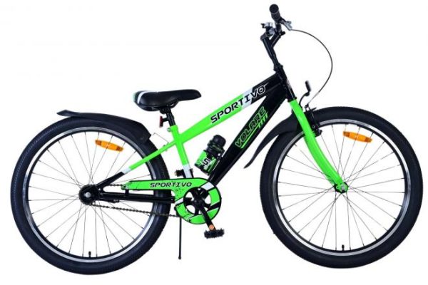 Volare Sportivo Kinderfiets – Jongens – 24 inch – Zwart Groen