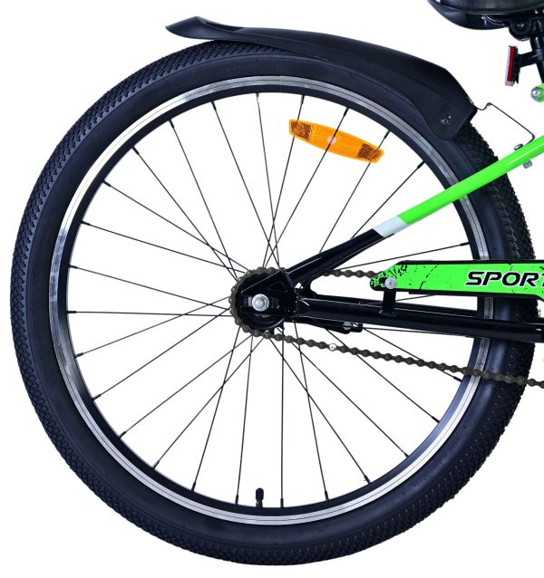 Volare Sportivo Kinderfiets – Jongens – 24 inch – Zwart Groen
