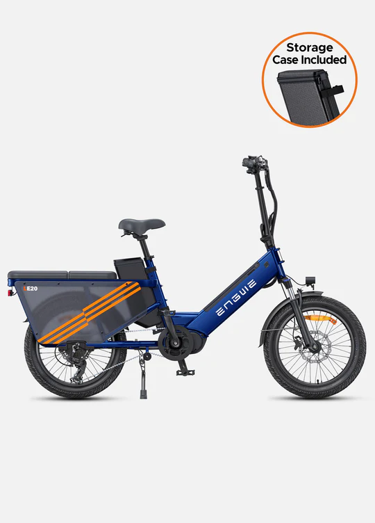 ENGWE LE20 Longtail Mid-Drive Cargo E-bike – Blauw ENGWE LE20 Longtail Mid-Drive Cargo E-bike – Blauw