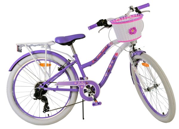 Volare Lovely Kinderfiets – Meisjes – 24 inch – Paars – 7 Versnellingen