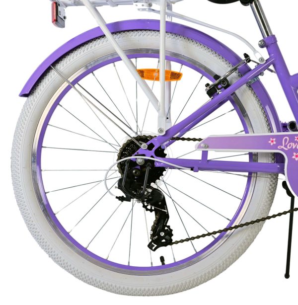 Volare Lovely Kinderfiets – Meisjes – 24 inch – Paars – 7 Versnellingen