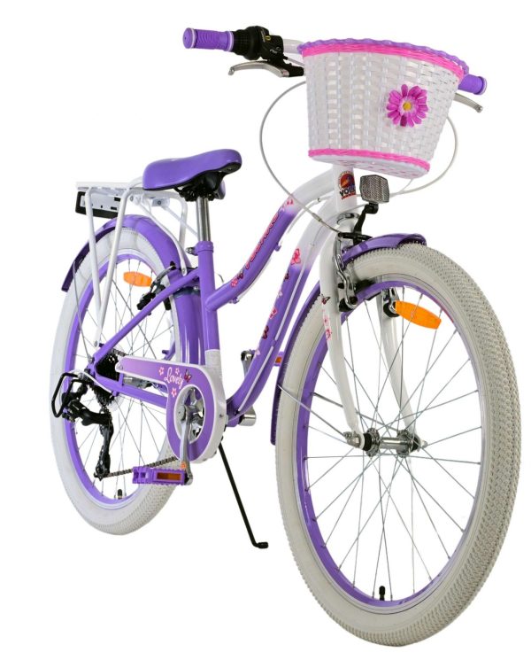Volare Lovely Kinderfiets – Meisjes – 24 inch – Paars – 7 Versnellingen