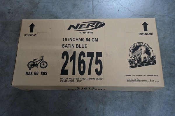 NERF Kinderfiets – Jongens – 16 inch – Satijn Blauw