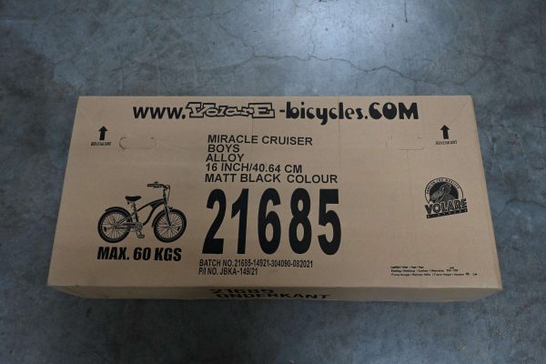 Volare Miracle Cruiser Kinderfiets – Jongens – 16 inch – Mat Zwart – Prime Collection