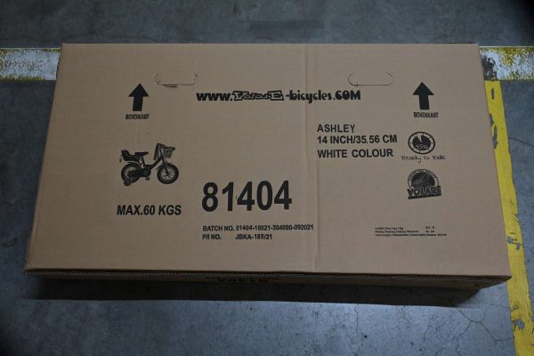 Volare Ashley Kinderfiets – Meisjes – 14 inch – Wit – 95% afgemonteerd