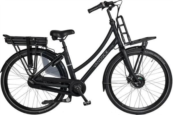 Van Dijck Aphrodite-front E-bike zwart