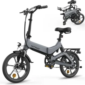 Hitway BK2 Elektrische Vouwfiets Grijs