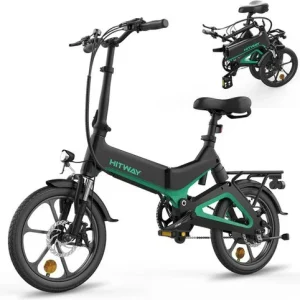 Hitway BK2 Elektrische Vouwfiets Zwaart Groen