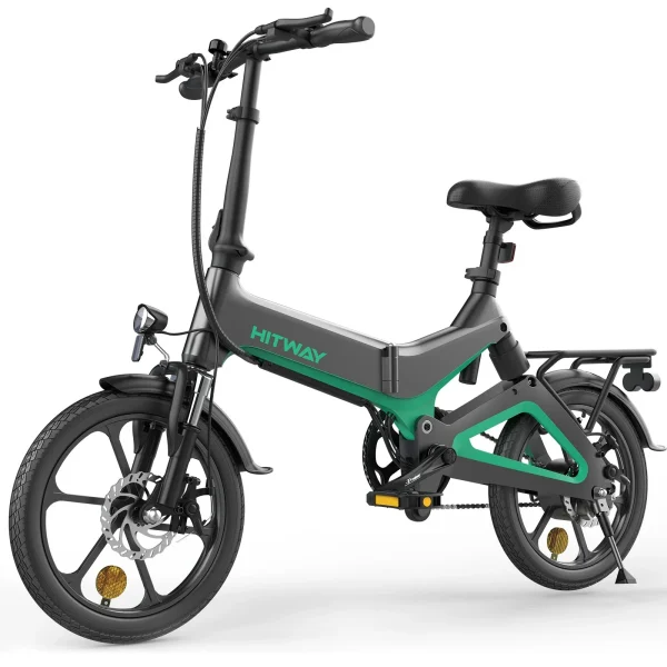 Hitway BK2 Elektrische Vouwfiets Zwaart Groen