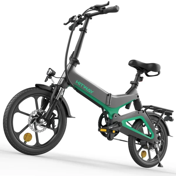 Hitway BK2 Elektrische Vouwfiets Zwaart Groen