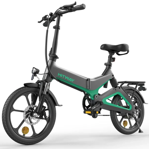 Hitway BK2 Elektrische Vouwfiets Zwaart Groen