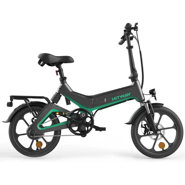 Hitway BK2 Elektrische Vouwfiets Zwaart Groen