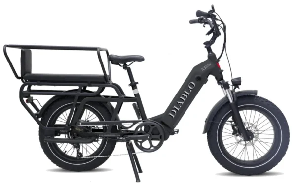 Diablo XR3 Longtail E – Fatbike Moederfiets Bakfiets Mat Groen