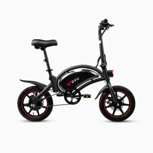 DYU D3F 14 Inch Mini Vouwbare Elektrische Fiets Zwart