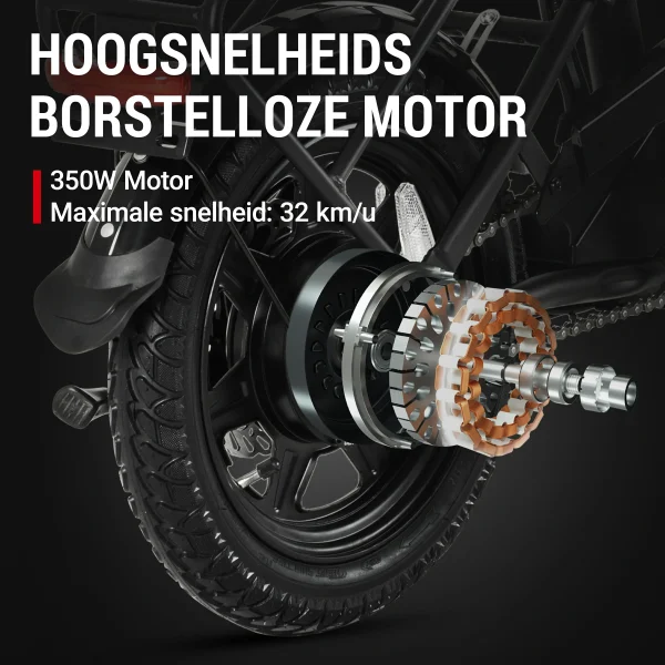 DYU C3 14 Inch Vouwbare E-Bike – Zwart
