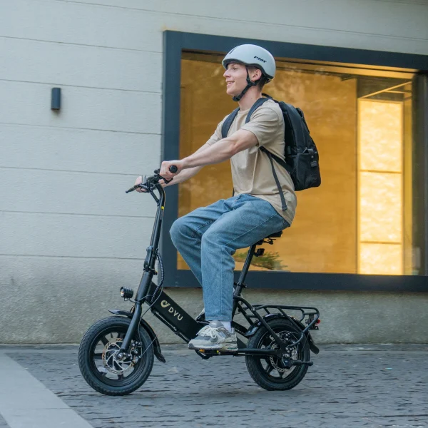 DYU C3 14 Inch Vouwbare E-Bike – Zwart