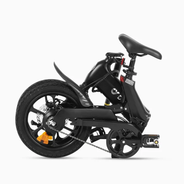 DYU A16 16 inch volledig opvouwbare elektrische fiets Zwart