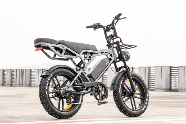 TWS V20 PRO 3.0 – E-Fatbike incl. Alaram+Stepjes+Achterzitje+Voorrek – Donker Grijs