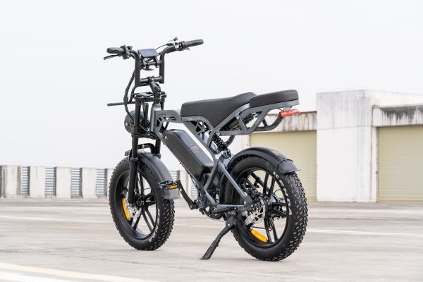 TWS V20 PRO 3.0 – E-Fatbike incl. Alaram+Stepjes+Achterzitje+Voorrek – Donker Grijs