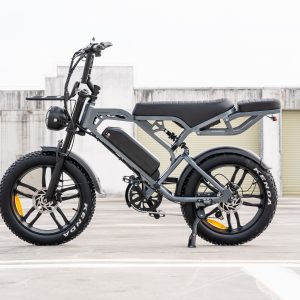 TWS V20 PRO 3.0 – E-Fatbike incl. Alaram+Stepjes+Achterzitje+Voorrek – Donker Grijs
