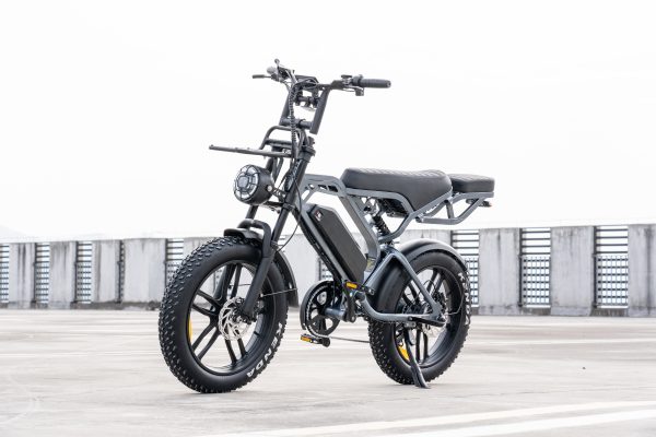 TWS V20 PRO 3.0 – E-Fatbike incl. Alaram+Stepjes+Achterzitje+Voorrek – Donker Grijs