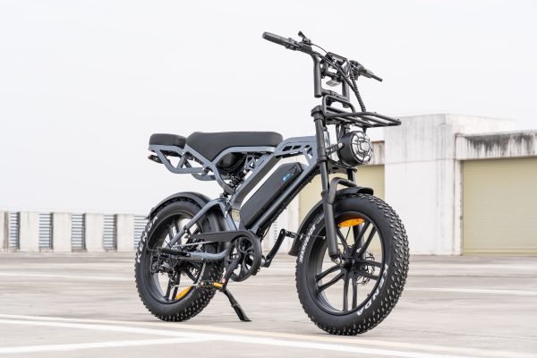 TWS V20 PRO 3.0 – E-Fatbike incl. Alaram+Stepjes+Achterzitje+Voorrek – Donker Grijs