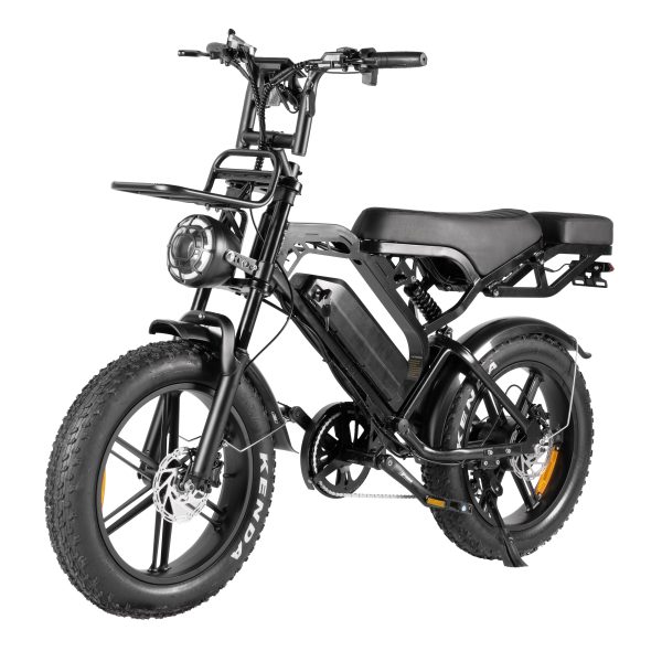 TWS V20 PRO 3.0 – E-Fatbike incl. Alaram+Stepjes+Achterzitje+Voorrek -Zwart
