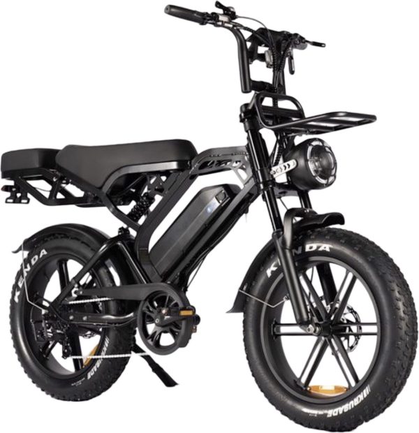 TWS V20 PRO 3.0 – E-Fatbike incl. Alaram+Stepjes+Achterzitje+Voorrek -Zwart