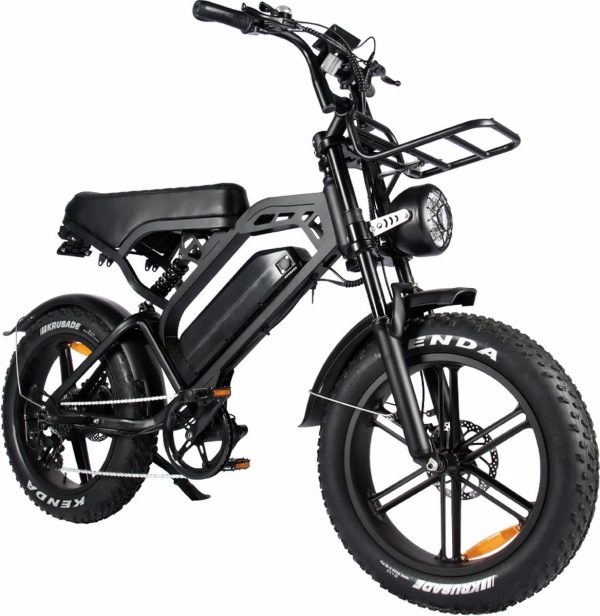 TWS V20 PRO 3.0 – E-Fatbike incl. Alaram+Stepjes+Achterzitje+Voorrek -Zwart