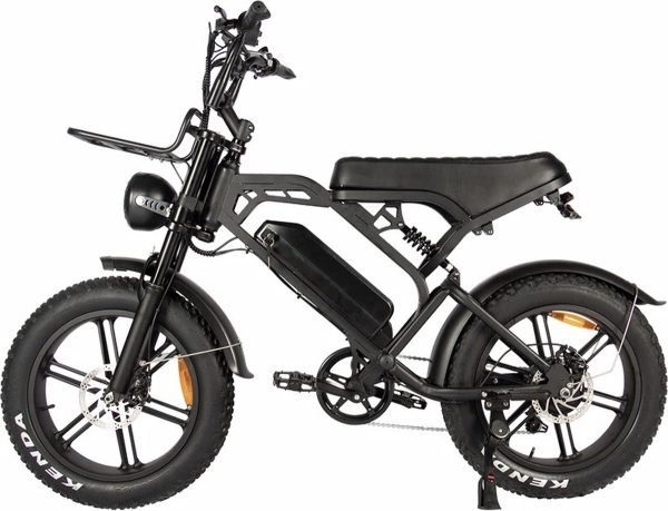TWS V20 PRO 3.0 – E-Fatbike incl. Alaram+Stepjes+Achterzitje+Voorrek -Zwart
