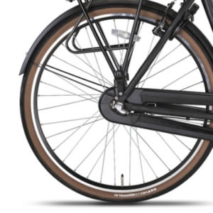 Achterwiel 28 INCH Nexus 3 roller brake zonder toebehoren dubbelvelg Zwart/Grijs (Chroom spaken) *Delta/Walesa/Sweet/Retro/Marquant/Diamond*