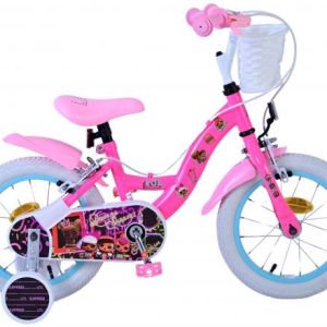 Dolls Kinderfiets – Meisjes – 14 inch – Roze – Twee handremmen