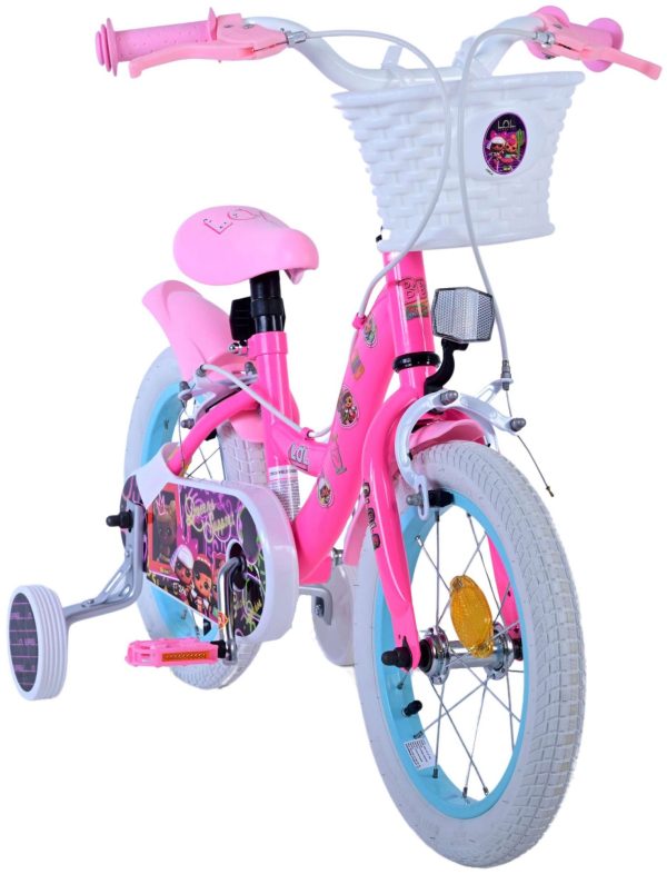 Dolls Kinderfiets – Meisjes – 14 inch – Roze – Twee handremmen