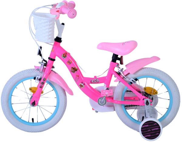 Dolls Kinderfiets – Meisjes – 14 inch – Roze – Twee handremmen