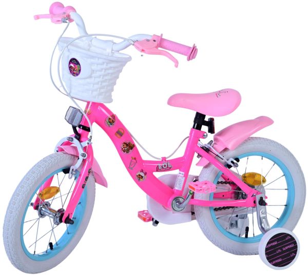 Dolls Kinderfiets – Meisjes – 14 inch – Roze – Twee handremmen