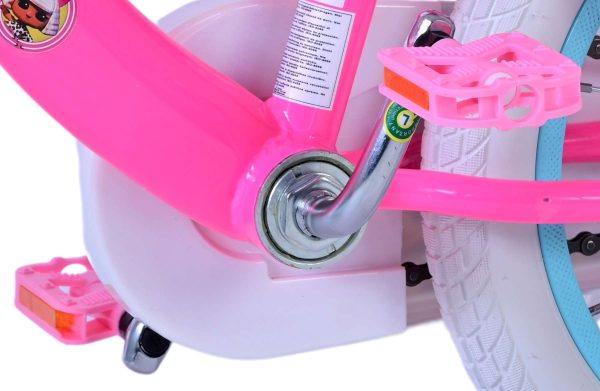 Dolls Kinderfiets – Meisjes – 14 inch – Roze – Twee handremmen