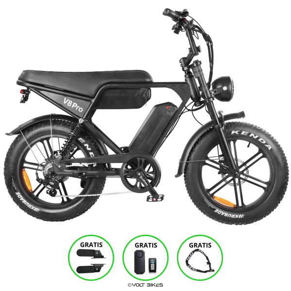 OUXI V8 Pro – Fatbike Dubbele Accu 20″ Zwart