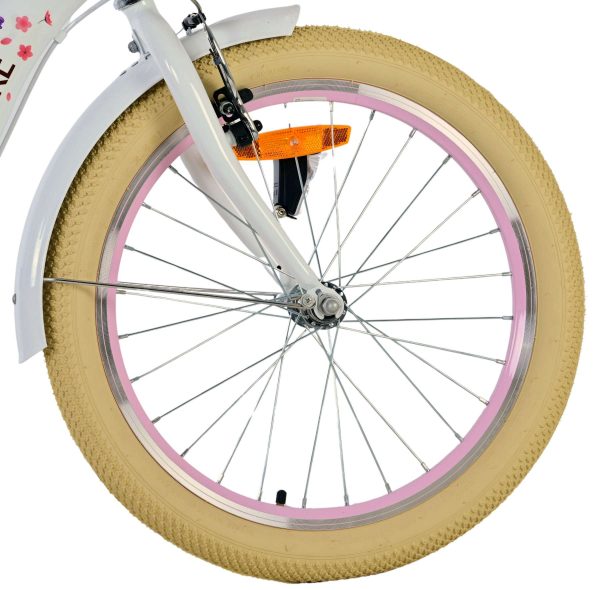 Volare Blossom Kinderfiets – Meisjes – 20 inch – Wit – Twee handremmen