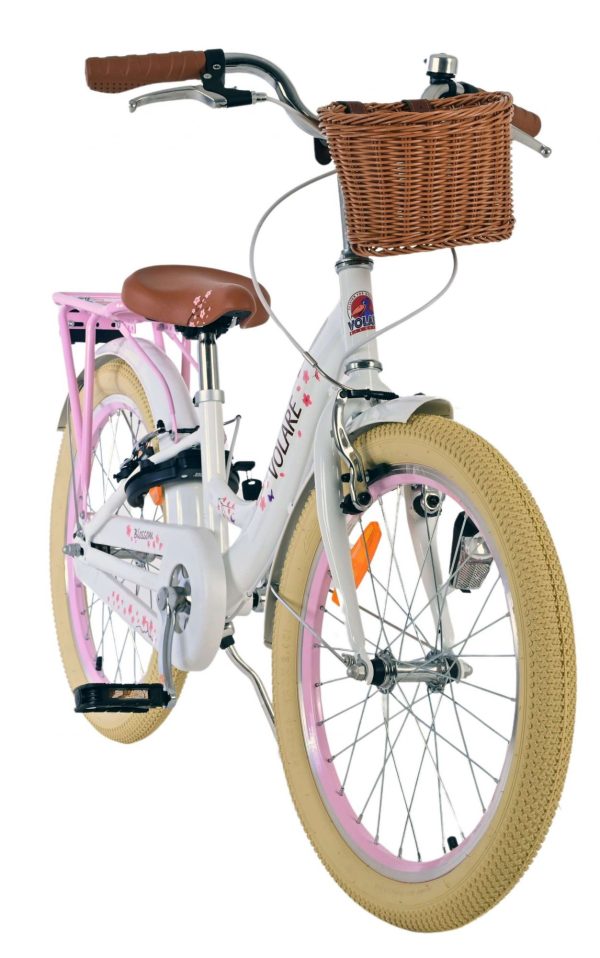 Volare Blossom Kinderfiets – Meisjes – 20 inch – Wit – Twee handremmen