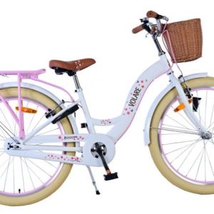 Volare Blossom Kinderfiets – Meisjes – 24 inch – Wit – Twee handremmen
