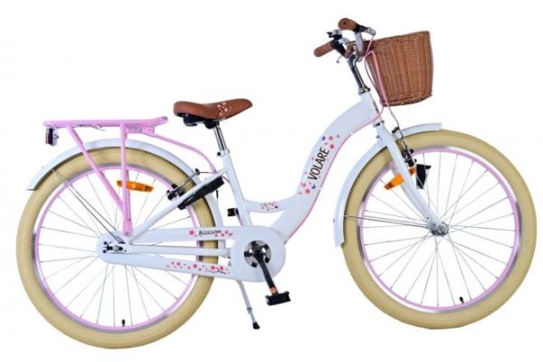 Volare Blossom Kinderfiets – Meisjes – 24 inch – Wit – Twee handremmen