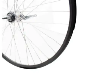 Achterwiel 28 INCH N3 zonder toebehoren dubbelwandig Zwart / chroom spaken