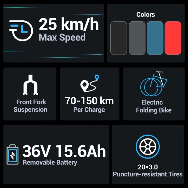 Hitway Bk6s l1 vouwen elektrische fiets