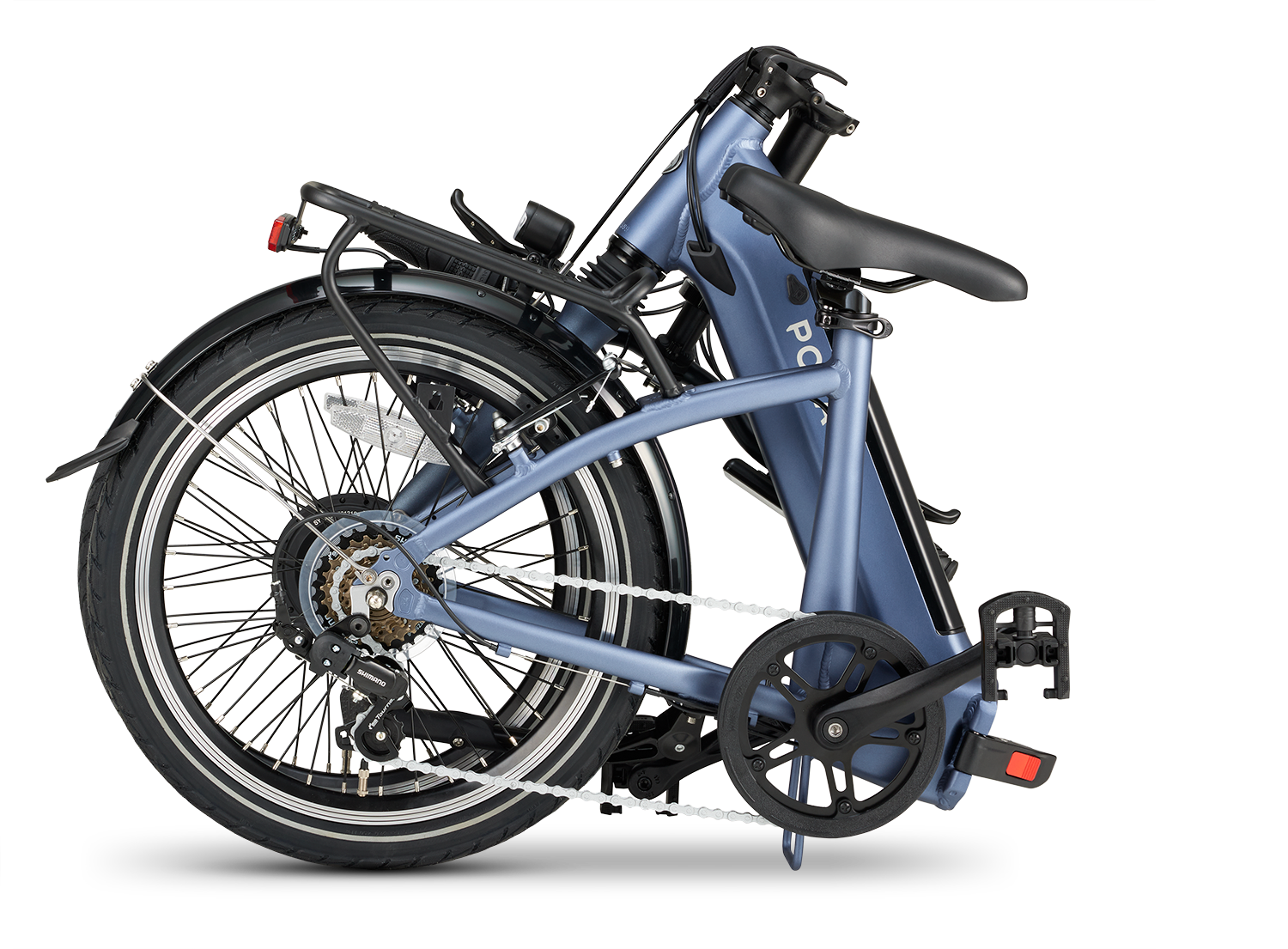 Popal E-Folt Tourer Elektrische Vouwfiets 20inch Mat Blauw Popal E-Folt Tourer Elektrische Vouwfiets 20inch Mat Blauw