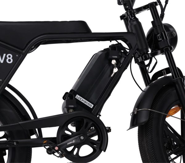 Lockboss L1 Batterijslot Voor Ouxi Fatbike V8 – H9 – C90- C80 Fatbike Slot – Zwart