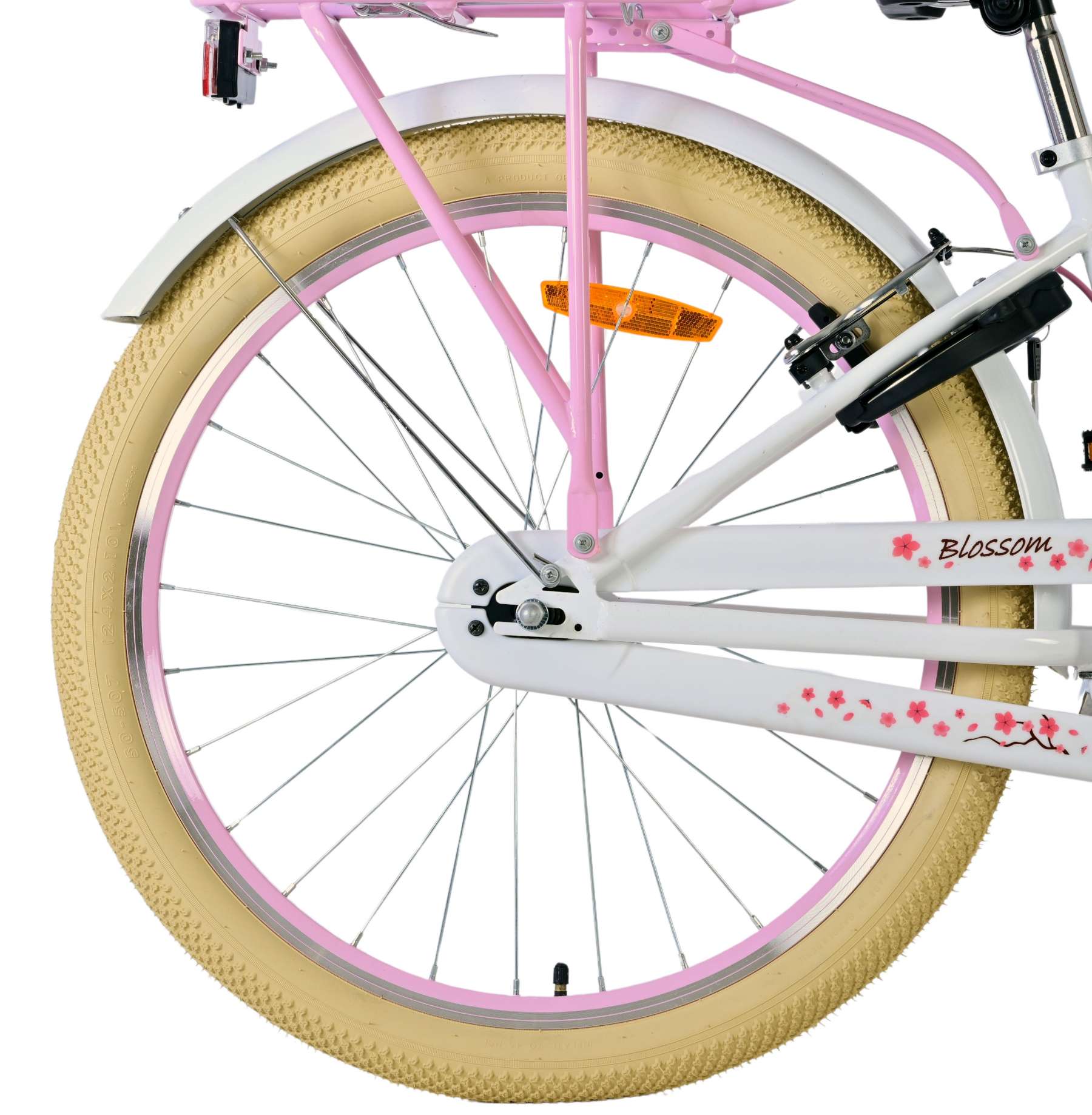Volare Blossom Kinderfiets – Meisjes – 24 inch – Wit – Twee handremmen