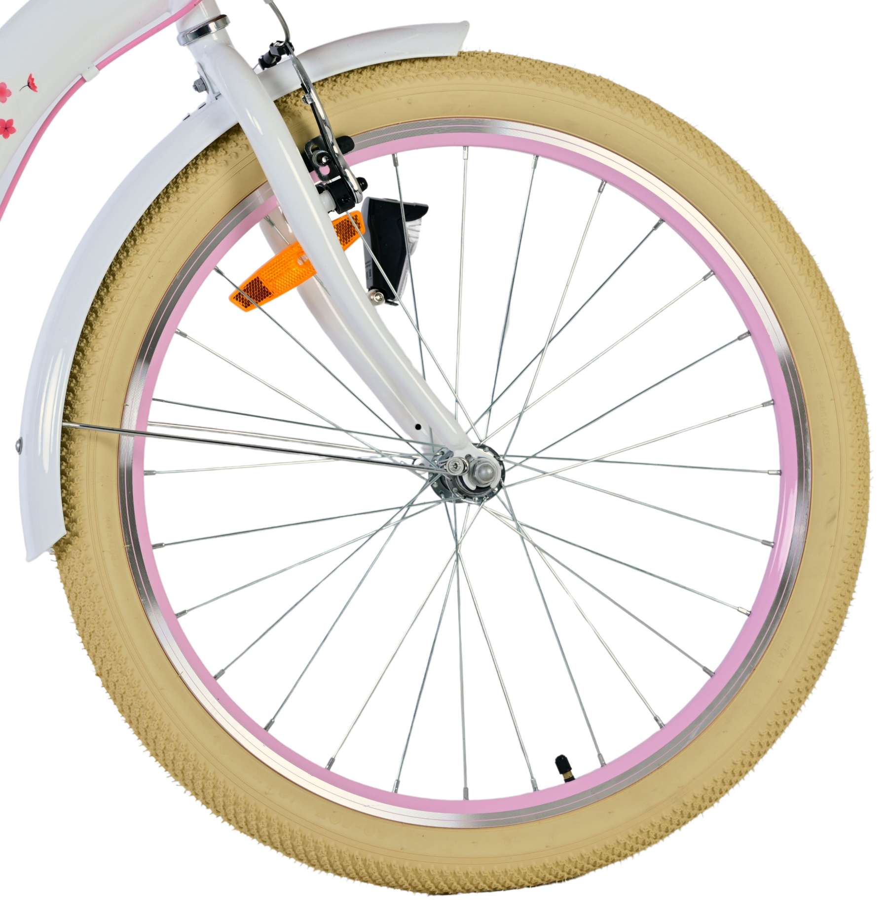 Volare Blossom Kinderfiets – Meisjes – 24 inch – Wit – Twee handremmen