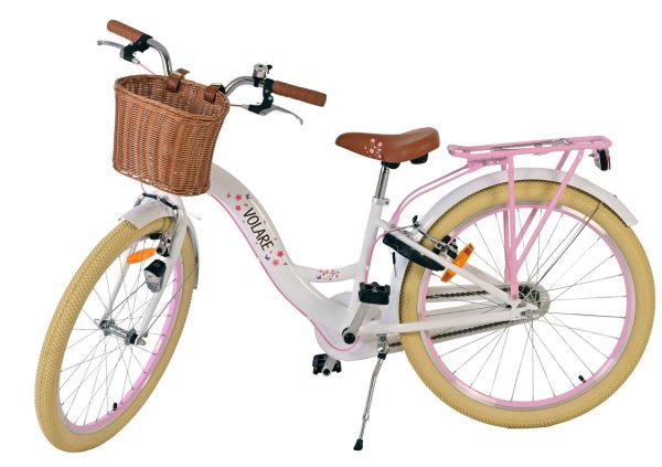 Volare Blossom Kinderfiets – Meisjes – 24 inch – Wit – Twee handremmen