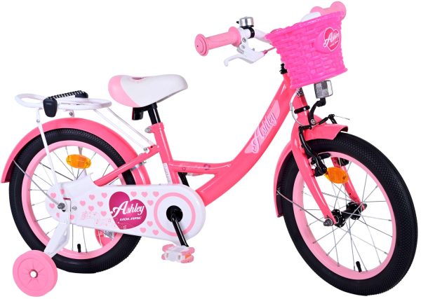 Volare Ashley Kinderfiets – Meisjes – 16 inch – Roze/Rood