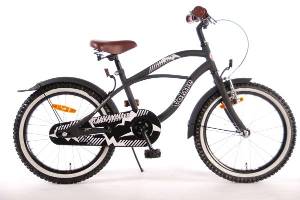 Volare Black Cruiser Kinderfiets – Jongens – 18 inch – Zwart – 95% afgemonteerd